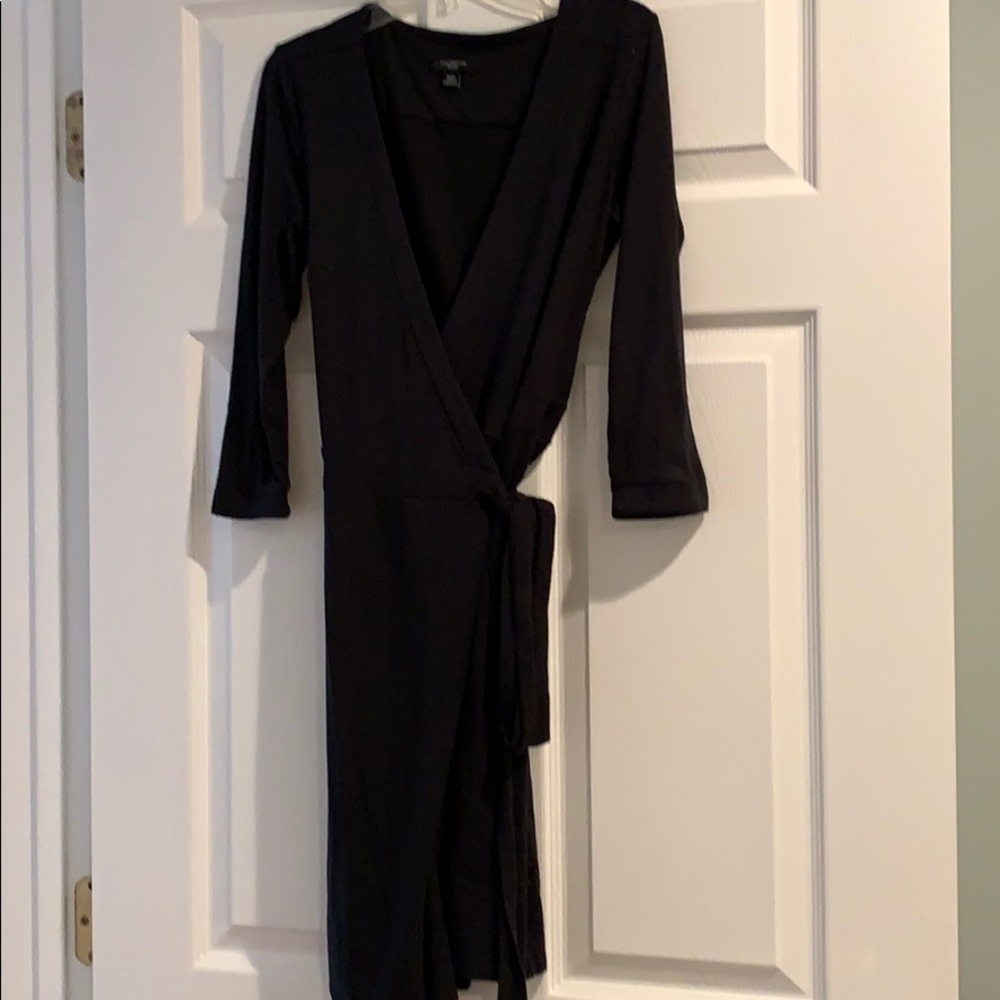 Ann Taylor XSP Classic black wrap dress - Picture 2 of 5